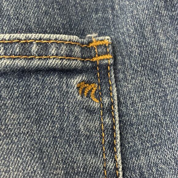 Madewell High Rise Mid Length Denim Shorts 30 Medium Wash Frayed Hem Classic - Picture 8 of 8